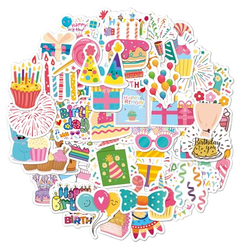 Sticker Geburtstag Für Gästebuch, 50 Stück Fotoalbum & Geschenke Aufkleber Für Geburtstagskarten & Geburtstagsgeschenke, Für Jugendliche Kinder Erwachsene Sticker Geburtstag Für Gästebuch, 50 Stück Fotoalbum & Geschenke Aufkleber Für Geburtstagskarten & Geburtstagsgeschenke, Für Jugendliche Kinder Erwachsene von Mmgoqqt