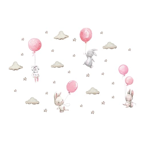 Wandsticker Personalisiert Sticker, 1 Stück Rosa Wandaufkleber Tiere Ballon Blumen Bär Wandsticker Babyzimmer, Für Kinderzimmer Mädchen Babyzimmer Schlafzimmer Wandsticker Personalisiert Sticker, 1 Stück Rosa Wandaufkleber Tiere Ballon Blumen Bär Wandsticker Babyzimmer, Für Kinderzimmer Mädchen Babyzimmer Schlafzimmer von Mmgoqqt