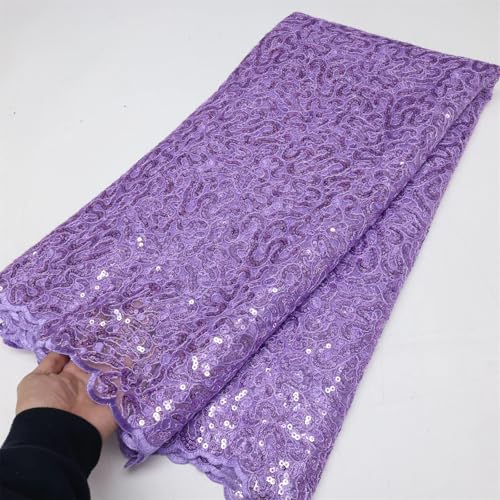 Mnjyihy Afrikanische Spitzenstoffe, Pailletten, Tüll, Hochzeitskleider, Stickerei, Netzstoffe für Hochzeit, Nähen, 120 cm, 4,5 m - 6 Mnjyihy Afrikanische Spitzenstoffe, Pailletten, Tüll, Hochzeitskleider, Stickerei, Netzstoffe für Hochzeit, Nähen, 120 cm, 4,5 m - 6 von Mnjyihy