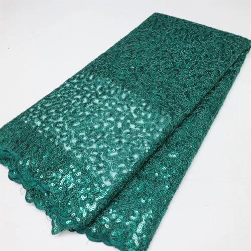 Mnjyihy Afrikanische Spitzenstoffe, Pailletten, Tüll, Hochzeitskleider, Stickerei, Netzstoffe für Hochzeit, Nähen, 120 cm, 4,5 m - 8 Mnjyihy Afrikanische Spitzenstoffe, Pailletten, Tüll, Hochzeitskleider, Stickerei, Netzstoffe für Hochzeit, Nähen, 120 cm, 4,5 m - 8 von Mnjyihy