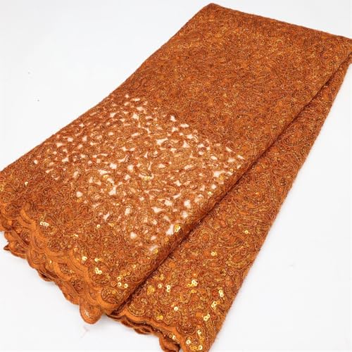 Mnjyihy Afrikanische Spitzenstoffe, Pailletten, Tüll, Hochzeitskleider, Stickerei, Netzstoffe für Hochzeit, Nähen, 120 cm, 4,5 m Mnjyihy Afrikanische Spitzenstoffe, Pailletten, Tüll, Hochzeitskleider, Stickerei, Netzstoffe für Hochzeit, Nähen, 120 cm, 4,5 m von Mnjyihy
