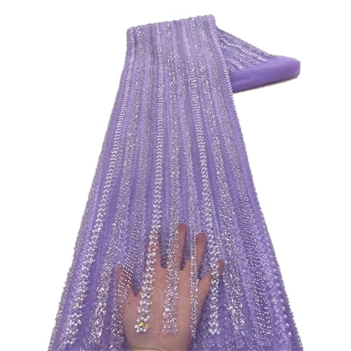 Mnjyihy Afrikanischer Pailletten-Spitzenstoff, französischer nigerianischer Bräutigam, Spitzenstoff zum Nähen von Kleid, Hochzeit, Party, 120 cm, 4,5 m - 6 Mnjyihy Afrikanischer Pailletten-Spitzenstoff, französischer nigerianischer Bräutigam, Spitzenstoff zum Nähen von Kleid, Hochzeit, Party, 120 cm, 4,5 m - 6 von Mnjyihy