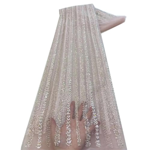Mnjyihy Afrikanischer Pailletten-Spitzenstoff, französischer nigerianischer Bräutigam, Spitzenstoff zum Nähen von Kleid, Hochzeit, Party, 120 cm, 4,5 m - 7 Mnjyihy Afrikanischer Pailletten-Spitzenstoff, französischer nigerianischer Bräutigam, Spitzenstoff zum Nähen von Kleid, Hochzeit, Party, 120 cm, 4,5 m - 7 von Mnjyihy
