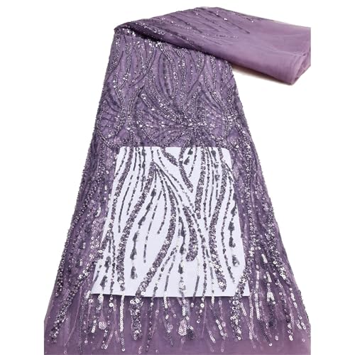 Mnjyihy Afrikanischer Pailletten-Spitzenstoff für Bräutigam, französischer Tüll, Stickerei, Spitzenstoff für Hochzeit, Party, 120 cm, 4,5 m - 3 Mnjyihy Afrikanischer Pailletten-Spitzenstoff für Bräutigam, französischer Tüll, Stickerei, Spitzenstoff für Hochzeit, Party, 120 cm, 4,5 m - 3 von Mnjyihy
