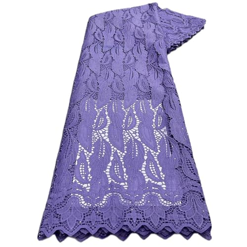 Mnjyihy Afrikanischer Seiden-Spitzenstoff, französische Pailletten-Stickerei, Netzstoff, Tüll, Spitzenstoff für Nigeria-Partykleid, 120 cm, 4,5 m - 2 Mnjyihy Afrikanischer Seiden-Spitzenstoff, französische Pailletten-Stickerei, Netzstoff, Tüll, Spitzenstoff für Nigeria-Partykleid, 120 cm, 4,5 m - 2 von Mnjyihy