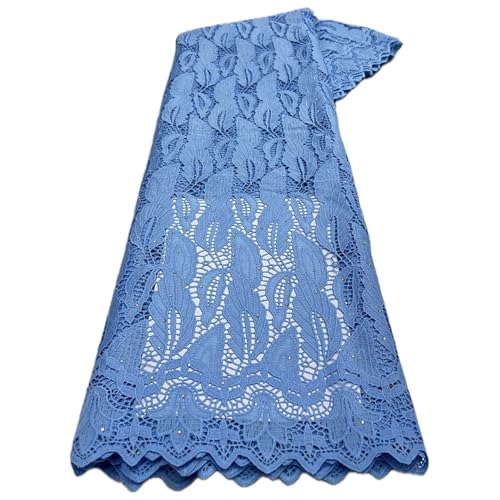 Mnjyihy Afrikanischer Seiden-Spitzenstoff, französische Pailletten-Stickerei, Netzstoff, Tüll, Spitzenstoff für Nigeria-Partykleid, 120 cm, 4,5 m - 3 Mnjyihy Afrikanischer Seiden-Spitzenstoff, französische Pailletten-Stickerei, Netzstoff, Tüll, Spitzenstoff für Nigeria-Partykleid, 120 cm, 4,5 m - 3 von Mnjyihy