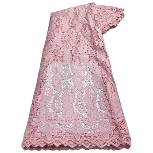 Mnjyihy Afrikanischer Seiden-Spitzenstoff, französische Pailletten-Stickerei, Netzstoff, Tüll, Spitzenstoff für Nigeria-Partykleid, 120 cm, 4,5 m - 6 von Mnjyihy
