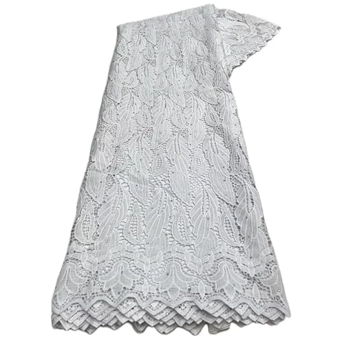 Mnjyihy Afrikanischer Seiden-Spitzenstoff, französische Pailletten-Stickerei, Netzstoff, Tüll, Spitzenstoff für Nigeria-Partykleid, 120 cm, 4,57 m Mnjyihy Afrikanischer Seiden-Spitzenstoff, französische Pailletten-Stickerei, Netzstoff, Tüll, Spitzenstoff für Nigeria-Partykleid, 120 cm, 4,57 m von Mnjyihy