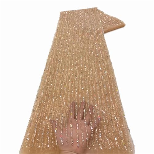 Mnjyihy Afrikanischer Spitzenstoff, Pailletten, Perlenstickerei, nigerianische Braut, französischer Tüll, Spitzenstoff für Hochzeit, 120 cm, 4,5 m - 1 Mnjyihy Afrikanischer Spitzenstoff, Pailletten, Perlenstickerei, nigerianische Braut, französischer Tüll, Spitzenstoff für Hochzeit, 120 cm, 4,5 m - 1 von Mnjyihy