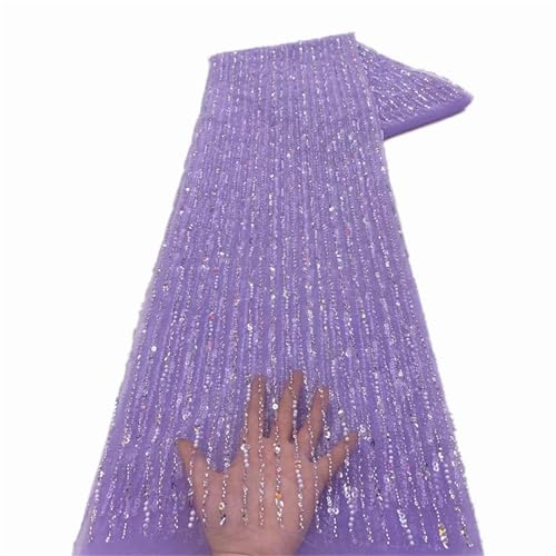 Mnjyihy Afrikanischer Spitzenstoff, Pailletten, Perlenstickerei, nigerianische Braut, französischer Tüll, Spitzenstoff für Hochzeit, 120 cm, 4,5 m - 3 Mnjyihy Afrikanischer Spitzenstoff, Pailletten, Perlenstickerei, nigerianische Braut, französischer Tüll, Spitzenstoff für Hochzeit, 120 cm, 4,5 m - 3 von Mnjyihy