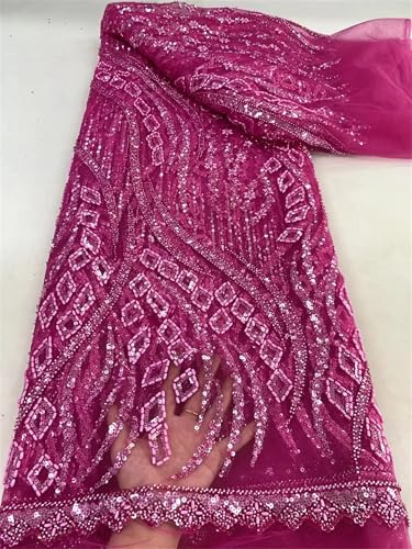 Mnjyihy Afrikanischer Spitzenstoff, nigerianische Perlen, Pailletten, französischer Spitzenstoff zum Nähen, für Partys, Hochzeitskleider, 120 cm, 4,5 m - 7 Mnjyihy Afrikanischer Spitzenstoff, nigerianische Perlen, Pailletten, französischer Spitzenstoff zum Nähen, für Partys, Hochzeitskleider, 120 cm, 4,5 m - 7 von Mnjyihy