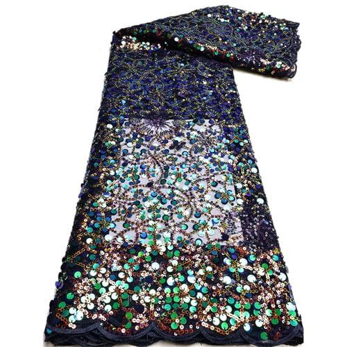 Mnjyihy Afrikanischer nigerianischer Spitzenstoff, französische Stickerei, Tüll, Spitzenstoff für Herren und Damen, Hochzeitskleid, 120 cm, 4,5 m - 2 Mnjyihy Afrikanischer nigerianischer Spitzenstoff, französische Stickerei, Tüll, Spitzenstoff für Herren und Damen, Hochzeitskleid, 120 cm, 4,5 m - 2 von Mnjyihy