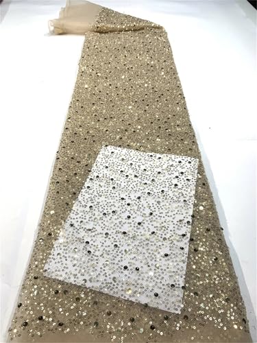 Mnjyihy Französischer Netzstoff, Spitzenstoff, afrikanische nigerianische Pailletten, Spitzenstoff für Frauen, Hochzeit, Party, Nähen, 120 cm, 4,5 m - 12 Mnjyihy Französischer Netzstoff, Spitzenstoff, afrikanische nigerianische Pailletten, Spitzenstoff für Frauen, Hochzeit, Party, Nähen, 120 cm, 4,5 m - 12 von Mnjyihy