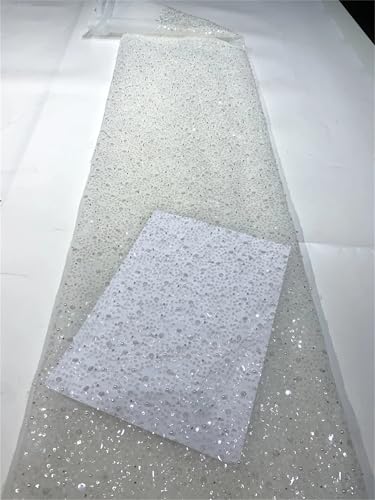 Mnjyihy Französischer Netzstoff, Spitzenstoff, afrikanische nigerianische Pailletten, Spitzenstoff für Frauen, Hochzeit, Party, Nähen, 120 cm, 4,5 m - 16 Mnjyihy Französischer Netzstoff, Spitzenstoff, afrikanische nigerianische Pailletten, Spitzenstoff für Frauen, Hochzeit, Party, Nähen, 120 cm, 4,5 m - 16 von Mnjyihy