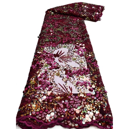 Mnjyihy Französischer Tüll-Paillettennetz, Spitzenstoff, afrikanische Pailletten, Spitzenstoff, Nigeria, für Hochzeitskleid, Nähen, 120 cm, 4,5 m - 11 Mnjyihy Französischer Tüll-Paillettennetz, Spitzenstoff, afrikanische Pailletten, Spitzenstoff, Nigeria, für Hochzeitskleid, Nähen, 120 cm, 4,5 m - 11 von Mnjyihy