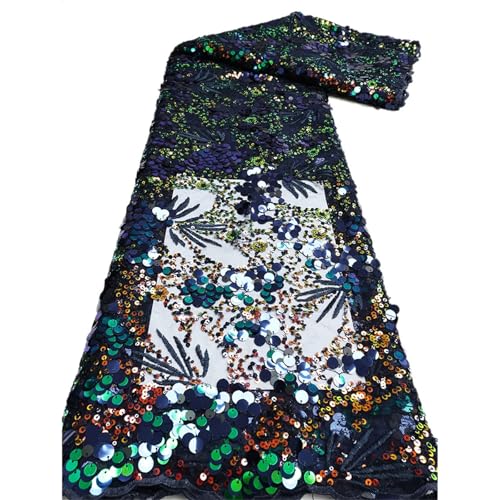 Mnjyihy Französischer Tüll-Paillettennetz, Spitzenstoff, afrikanische Pailletten, Spitzenstoff, Nigeria, für Hochzeitskleid, Nähen, 120 cm, 4,5 m - 13 Mnjyihy Französischer Tüll-Paillettennetz, Spitzenstoff, afrikanische Pailletten, Spitzenstoff, Nigeria, für Hochzeitskleid, Nähen, 120 cm, 4,5 m - 13 von Mnjyihy