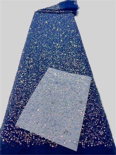 Mnjyihy Nigerianischer Spitzen-Paillettenstoff, afrikanische Perlen, Spitzenstoffe, französisch, für Hochzeit, Party, Kleid, Nähen, 120 cm, 4 Stück Mnjyihy Nigerianischer Spitzen-Paillettenstoff, afrikanische Perlen, Spitzenstoffe, französisch, für Hochzeit, Party, Kleid, Nähen, 120 cm, 4 Stück von Mnjyihy