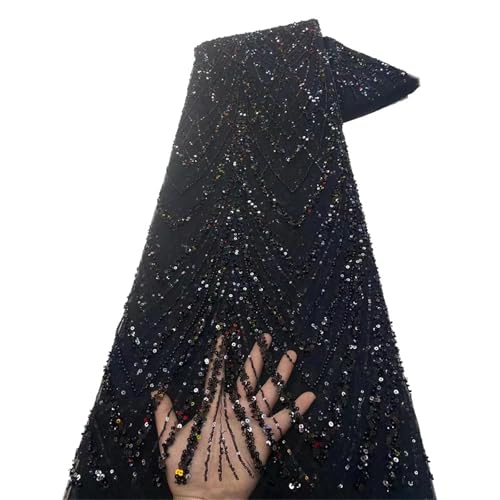 Mnjyihy Roter afrikanischer französischer Perlenspitzenstoff, Nähen, Pailletten, Stickerei, Nigeria-Spitzenstoff für Damen, 120 cm, 4,5 m - 6 Mnjyihy Roter afrikanischer französischer Perlenspitzenstoff, Nähen, Pailletten, Stickerei, Nigeria-Spitzenstoff für Damen, 120 cm, 4,5 m - 6 von Mnjyihy