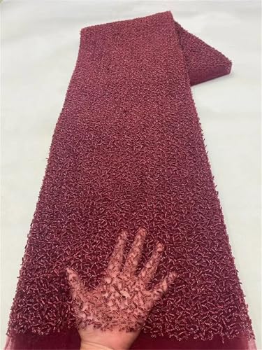 Mnjyihy Schwarzer französischer Pailletten-Netzstoff, afrikanische Perlenspitze, nigerianische Stickerei, Hochzeit, Party, Kleid, Farbe 11 Mnjyihy Schwarzer französischer Pailletten-Netzstoff, afrikanische Perlenspitze, nigerianische Stickerei, Hochzeit, Party, Kleid, Farbe 11 von Mnjyihy