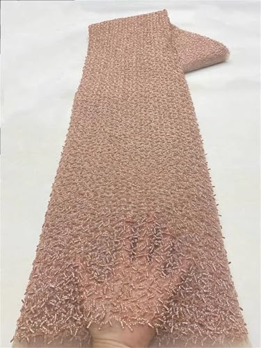 Mnjyihy Schwarzer französischer Pailletten-Netzstoff, afrikanische Perlenspitze, nigerianische Stickerei, Hochzeit, Party, Kleid, Farbe 6 Mnjyihy Schwarzer französischer Pailletten-Netzstoff, afrikanische Perlenspitze, nigerianische Stickerei, Hochzeit, Party, Kleid, Farbe 6 von Mnjyihy