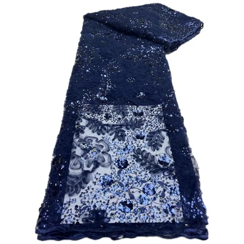 Mnjyihy Spitzenstoff mit gelben Pailletten, afrikanischer Tüll, Netzstoff, Spitzenstoff für Hochzeit, Abendkleid, 120 cm, 4,5 m - 12 Mnjyihy Spitzenstoff mit gelben Pailletten, afrikanischer Tüll, Netzstoff, Spitzenstoff für Hochzeit, Abendkleid, 120 cm, 4,5 m - 12 von Mnjyihy