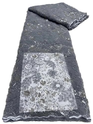Mnjyihy Spitzenstoff mit gelben Pailletten, afrikanischer Tüll, Netzstoff, Spitzenstoff für Hochzeit, Abendkleid, 120 cm, 4,5 m - 13 Mnjyihy Spitzenstoff mit gelben Pailletten, afrikanischer Tüll, Netzstoff, Spitzenstoff für Hochzeit, Abendkleid, 120 cm, 4,5 m - 13 von Mnjyihy