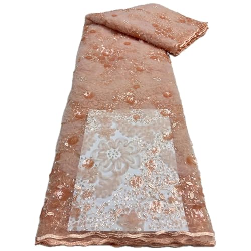 Mnjyihy Spitzenstoff mit gelben Pailletten, afrikanischer Tüll, Netzstoff, Spitzenstoff für Hochzeit, Abendkleid, 120 cm, 4,5 m - 14 Mnjyihy Spitzenstoff mit gelben Pailletten, afrikanischer Tüll, Netzstoff, Spitzenstoff für Hochzeit, Abendkleid, 120 cm, 4,5 m - 14 von Mnjyihy