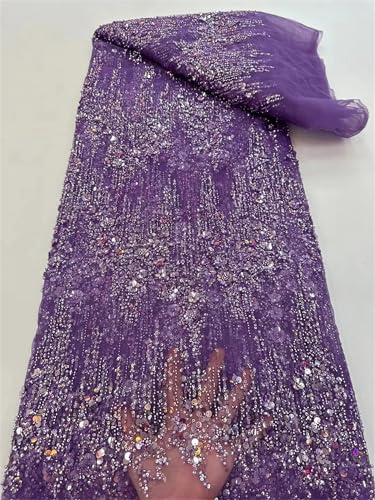Mnjyihy Spitzenstoff mit gelben Pailletten, afrikanischer Tüll, Netzstoff, Spitzenstoff für Hochzeit, Abendkleid, 120 cm, 4,5 m - 16 Mnjyihy Spitzenstoff mit gelben Pailletten, afrikanischer Tüll, Netzstoff, Spitzenstoff für Hochzeit, Abendkleid, 120 cm, 4,5 m - 16 von Mnjyihy