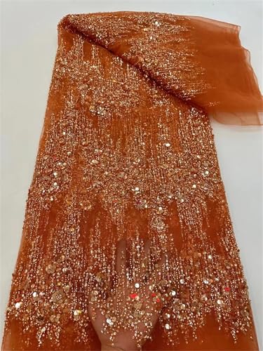 Mnjyihy Spitzenstoff mit gelben Pailletten, afrikanischer Tüll, Netzstoff, Spitzenstoff für Hochzeit, Abendkleid, 120 cm, 4,5 m - 23 Mnjyihy Spitzenstoff mit gelben Pailletten, afrikanischer Tüll, Netzstoff, Spitzenstoff für Hochzeit, Abendkleid, 120 cm, 4,5 m - 23 von Mnjyihy