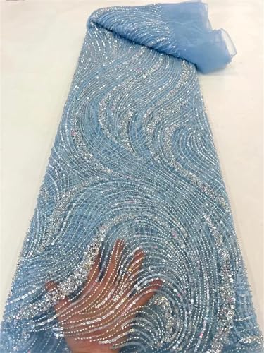Mnjyihy Spitzenstoff mit gelben Pailletten, afrikanischer Tüll, Netzstoff, Spitzenstoff für Hochzeit, Abendkleid, 120 cm, 4,5 m - 6 Mnjyihy Spitzenstoff mit gelben Pailletten, afrikanischer Tüll, Netzstoff, Spitzenstoff für Hochzeit, Abendkleid, 120 cm, 4,5 m - 6 von Mnjyihy