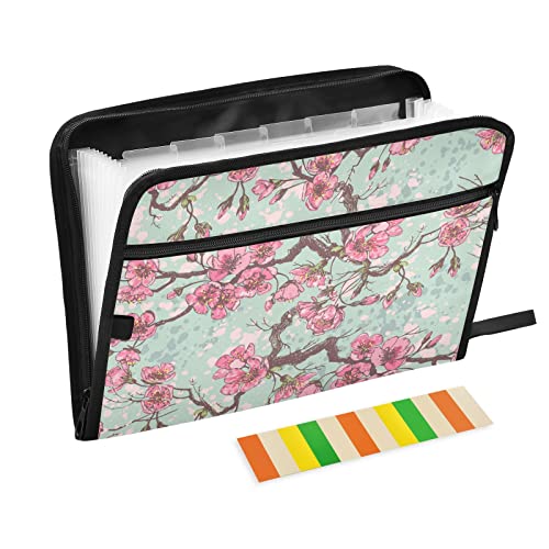 Fächermappe mit Blumenmuster, Dokumentententasche, Ordner, A4, für Klassenzimmer, Zuhause, Büro und Reisen, Vintage-Stil, japanische Blume Fächermappe mit Blumenmuster, Dokumentententasche, Ordner, A4, für Klassenzimmer, Zuhause, Büro und Reisen, Vintage-Stil, japanische Blume von Mnrsuu