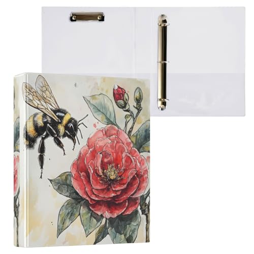 3-Ringbuch, Bienenblume, C-Aktenordner für 200 Blatt, Aktenaufbewahrung für Damen, Herren, Schule, Bürobedarf von Mnsruu