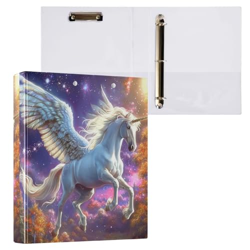 3-Ringbuch, Dreamy Unicorn A File Folder für 200 Blatt, Aktenaufbewahrung für Damen und Herren, Schule, Bürobedarf 3-Ringbuch, Dreamy Unicorn A File Folder für 200 Blatt, Aktenaufbewahrung für Damen und Herren, Schule, Bürobedarf von Mnsruu