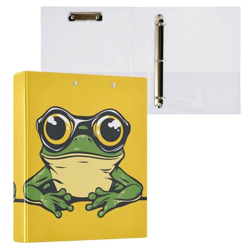 3-Ringbuch, Frosch-Cartoon-Aktenordner für 200 Blatt, Aktenaufbewahrung für Damen, Herren, Schule, Bürobedarf 3-Ringbuch, Frosch-Cartoon-Aktenordner für 200 Blatt, Aktenaufbewahrung für Damen, Herren, Schule, Bürobedarf von Mnsruu