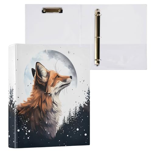 3-Ringbuch, Fuchs unter dem Mond, Aktenordner für 200 Blatt, Aktenaufbewahrung für Damen, Herren, Schule, Bürobedarf 3-Ringbuch, Fuchs unter dem Mond, Aktenordner für 200 Blatt, Aktenaufbewahrung für Damen, Herren, Schule, Bürobedarf von Mnsruu