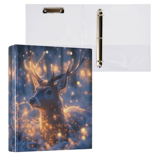 3-Ringbuch, Hirsch-Glitzer-Aktenordner für 200 Blatt, Aktenaufbewahrung für Damen, Herren, Schule, Bürobedarf 3-Ringbuch, Hirsch-Glitzer-Aktenordner für 200 Blatt, Aktenaufbewahrung für Damen, Herren, Schule, Bürobedarf von Mnsruu