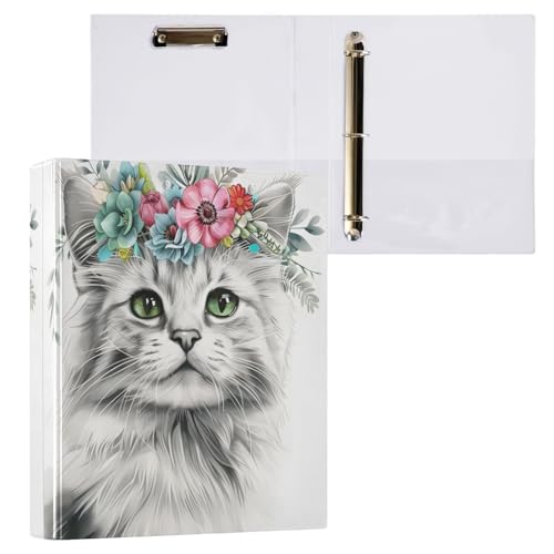 3-Ringbuch, Katzenblumen, D-Aktenordner für 200 Blatt, Aktenaufbewahrung für Damen, Herren, Schule, Bürobedarf 3-Ringbuch, Katzenblumen, D-Aktenordner für 200 Blatt, Aktenaufbewahrung für Damen, Herren, Schule, Bürobedarf von Mnsruu