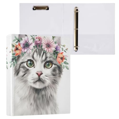 3-Ringbuch, Katzenblumen, E-Aktenordner für 200 Blatt, Aktenaufbewahrung für Damen, Herren, Schule, Bürobedarf 3-Ringbuch, Katzenblumen, E-Aktenordner für 200 Blatt, Aktenaufbewahrung für Damen, Herren, Schule, Bürobedarf von Mnsruu