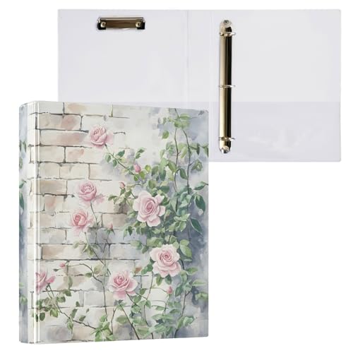 3-Ringbuch, Rosen-Wandordner, hält 200 Blatt, Aktenaufbewahrung für Damen, Herren, Schule, Bürobedarf 3-Ringbuch, Rosen-Wandordner, hält 200 Blatt, Aktenaufbewahrung für Damen, Herren, Schule, Bürobedarf von Mnsruu