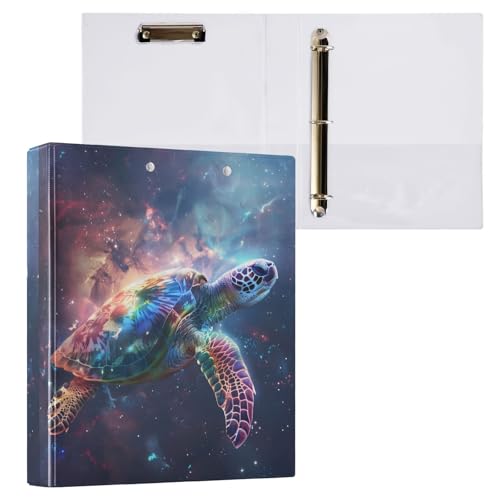 3-Ringbuch, Schildkröten-Weltraum-Galaxie-Aktenordner für 200 Blatt, Aktenaufbewahrung für Damen, Herren, Schule, Bürobedarf 3-Ringbuch, Schildkröten-Weltraum-Galaxie-Aktenordner für 200 Blatt, Aktenaufbewahrung für Damen, Herren, Schule, Bürobedarf von Mnsruu
