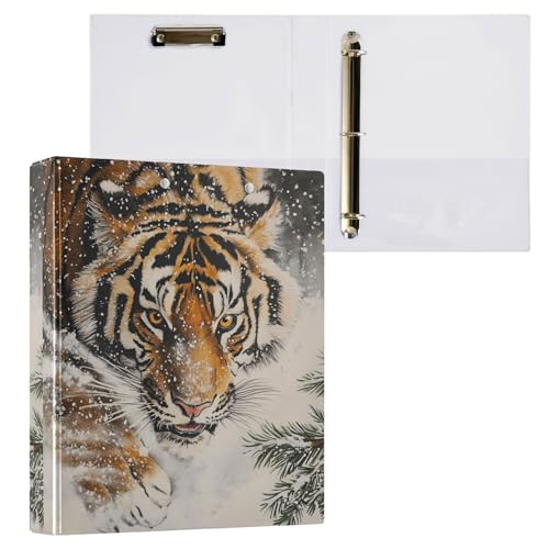 3-Ringbuch, Tiger Snow Aktenordner für 200 Blatt, Aktenaufbewahrung für Damen, Herren, Schule, Bürobedarf 3-Ringbuch, Tiger Snow Aktenordner für 200 Blatt, Aktenaufbewahrung für Damen, Herren, Schule, Bürobedarf von Mnsruu