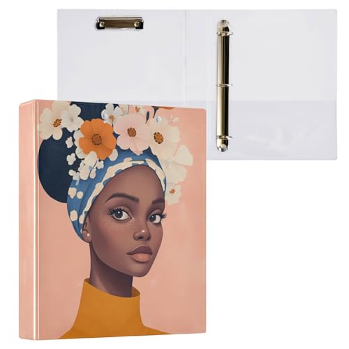 3-Ringbuch, afrikanisches schwarzes Mädchen, C-Aktenordner für 200 Blatt, Aktenaufbewahrung für Damen, Herren, Schule, Bürobedarf 3-Ringbuch, afrikanisches schwarzes Mädchen, C-Aktenordner für 200 Blatt, Aktenaufbewahrung für Damen, Herren, Schule, Bürobedarf von Mnsruu