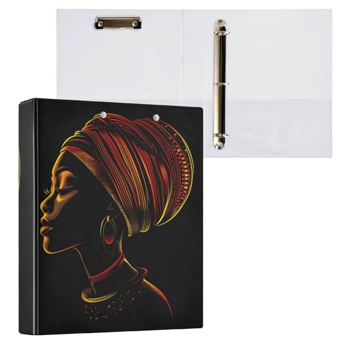 3-Ringbuch, afrikanisches schwarzes Mädchen, E-Aktenordner für 200 Blatt, Aktenaufbewahrung für Damen, Herren, Schule, Bürobedarf 3-Ringbuch, afrikanisches schwarzes Mädchen, E-Aktenordner für 200 Blatt, Aktenaufbewahrung für Damen, Herren, Schule, Bürobedarf von Mnsruu