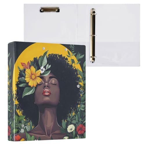 3-Ringbuch, afrikanisches schwarzes Mädchen, G-Aktenordner für 200 Blatt, Aktenaufbewahrung für Damen, Herren, Schule, Bürobedarf 3-Ringbuch, afrikanisches schwarzes Mädchen, G-Aktenordner für 200 Blatt, Aktenaufbewahrung für Damen, Herren, Schule, Bürobedarf von Mnsruu