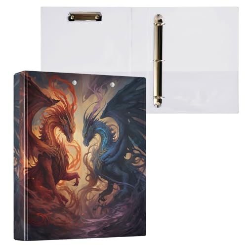 3-Ringbuch, leistungsstarker Drachen-Aktenordner für 200 Blatt, Aktenaufbewahrung für Damen, Herren, Schule, Bürobedarf 3-Ringbuch, leistungsstarker Drachen-Aktenordner für 200 Blatt, Aktenaufbewahrung für Damen, Herren, Schule, Bürobedarf von Mnsruu