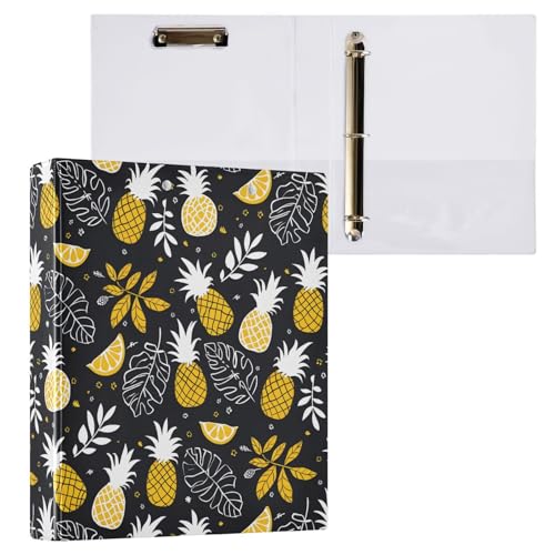 3-Ringbuch, tropische Motive, Ananas, Aktenordner für 200 Blatt, Aktenaufbewahrung für Damen, Herren, Schule, Bürobedarf 3-Ringbuch, tropische Motive, Ananas, Aktenordner für 200 Blatt, Aktenaufbewahrung für Damen, Herren, Schule, Bürobedarf von Mnsruu