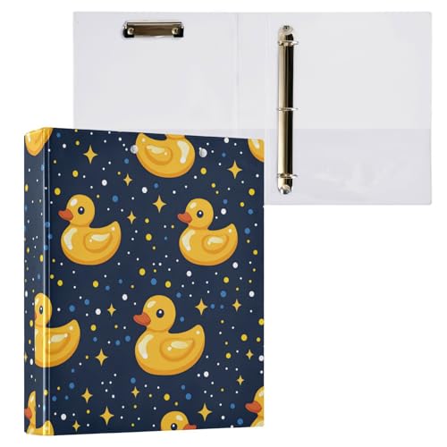 Aktenordner mit 3 Ringen, Entenmuster, Sterne, hält 200 Blatt, Aktenaufbewahrung für Damen, Herren, Schule, Bürobedarf Aktenordner mit 3 Ringen, Entenmuster, Sterne, hält 200 Blatt, Aktenaufbewahrung für Damen, Herren, Schule, Bürobedarf von Mnsruu