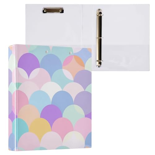 Aktenordner mit 3 Ringen, Pastellfarben, Regenbogenfarben, für 200 Blatt, Aktenaufbewahrung für Damen, Herren, Schule, Bürobedarf von Mnsruu