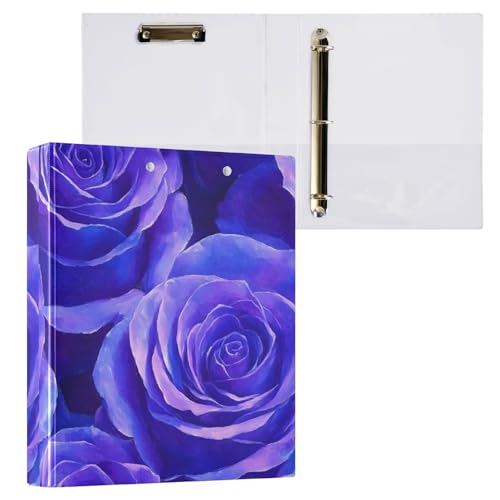 Aktenordner mit 3 Ringen, Rosenfliesen, violettes Muster, für 200 Blatt, Aktenaufbewahrung für Damen, Herren, Schule, Bürobedarf Aktenordner mit 3 Ringen, Rosenfliesen, violettes Muster, für 200 Blatt, Aktenaufbewahrung für Damen, Herren, Schule, Bürobedarf von Mnsruu