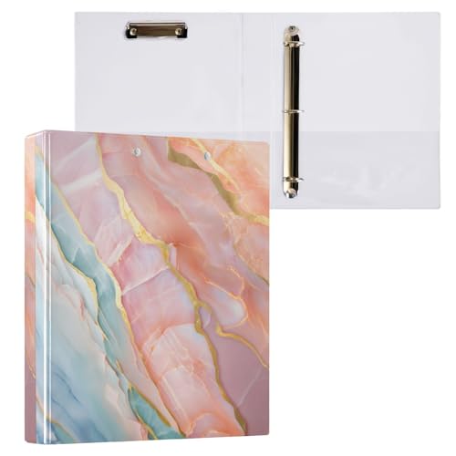Aktenordner mit 3 Ringen, abstrakter Marmor, Roségold, hält 200 Blatt, Aktenaufbewahrung für Damen, Herren, Schule, Bürobedarf Aktenordner mit 3 Ringen, abstrakter Marmor, Roségold, hält 200 Blatt, Aktenaufbewahrung für Damen, Herren, Schule, Bürobedarf von Mnsruu